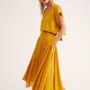 Free People Sundown Skirt Set in Sunflower